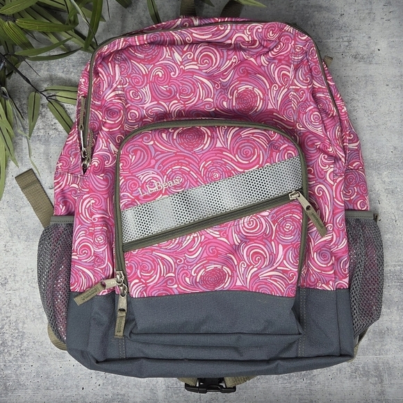 L.L. Bean | Multipocket Laptop Backpack Pink Swirl